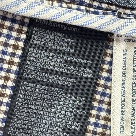 Tommy Hilfiger Sport Coat Blazer Mens Medium Gingham Special Edition Two Button - Picture 11 of 16